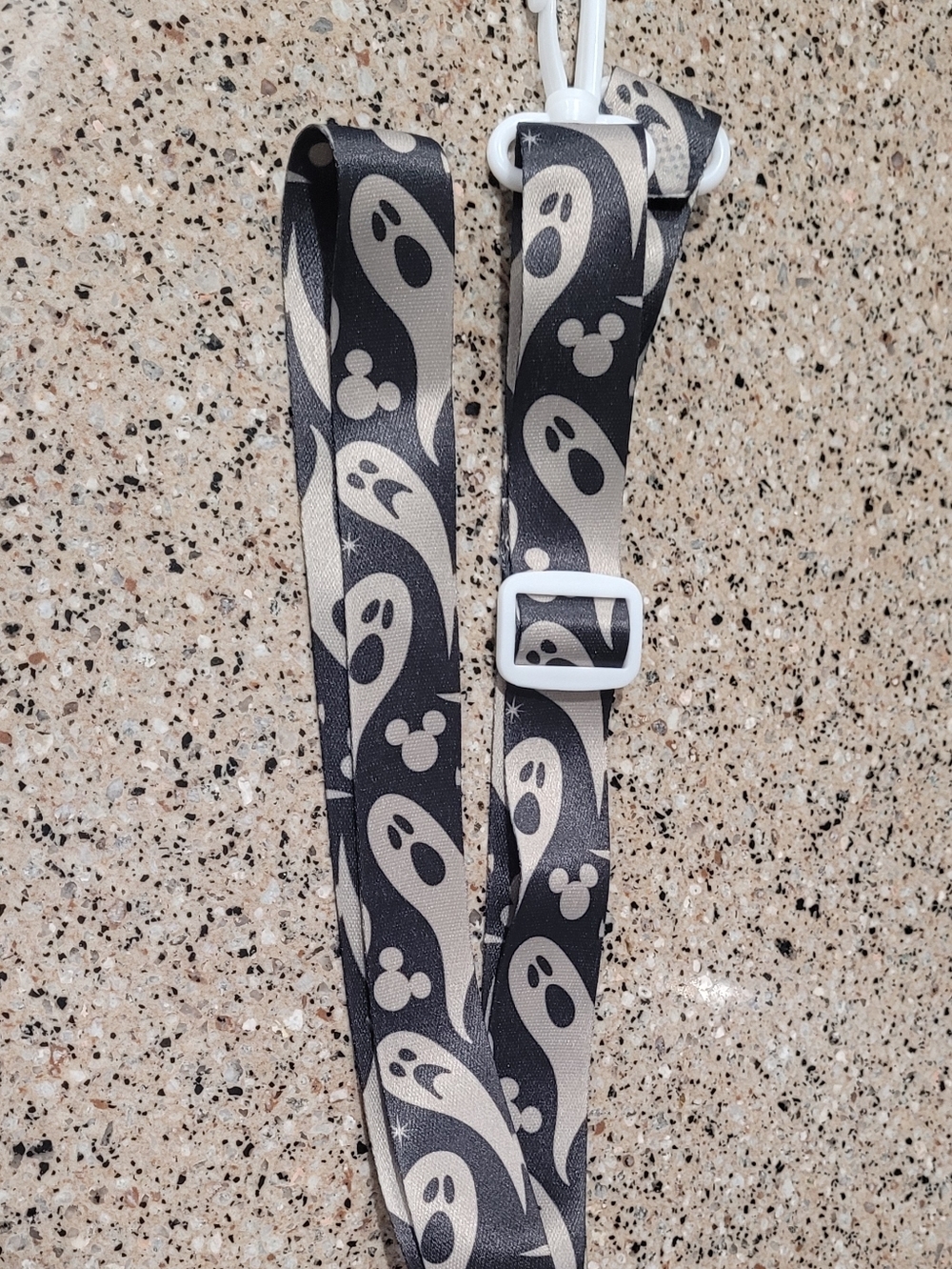 Disney Ghost Mickey Clip Strap in Black and Cream